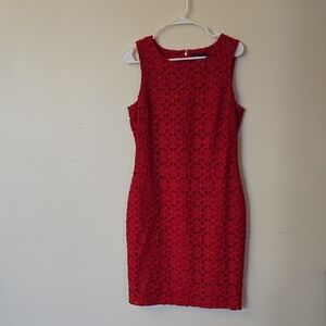 Tommy Hilfiger Red Lace Mini Dress